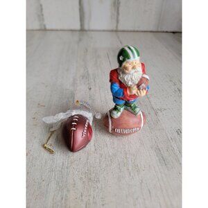 Wisconsin badgers football Snowman ornament Xmas santa figure